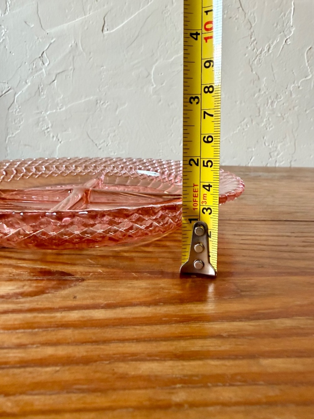 Anchor Hocking Miss America Pink Divided Relish Tray 8.75" - Picture 6 of 9